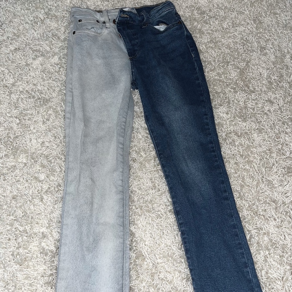 Pistola Women's Blue Two - Tone Asymmetric Jeans
